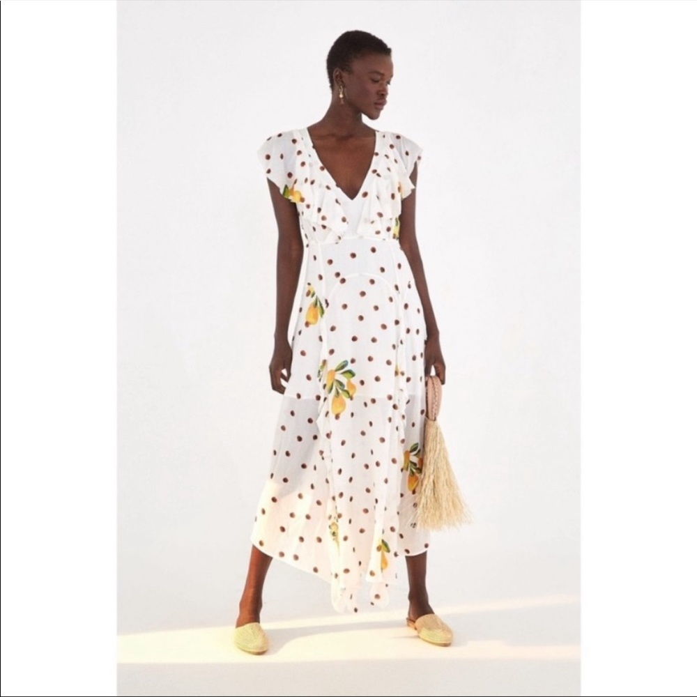 SOLD FARMRIO Cashew Dot Maxi Dress NWT S $250 - Picture 1 of 6